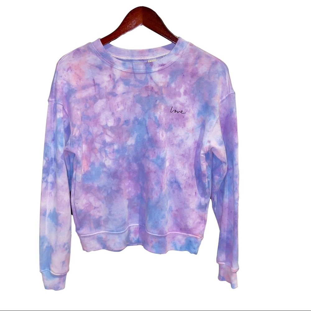 LOVE TIE DYE SWEATER
